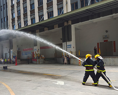 深圳兴安消防协助信利康物业开展全园区年度消防演习